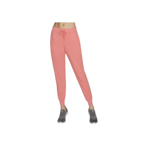 Skechers SKECHLUXE Restful Вязаные Спортивные Штаны Женские Красные