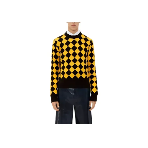 Bottega Veneta FW23 Свитер Мужской Желтый Черный