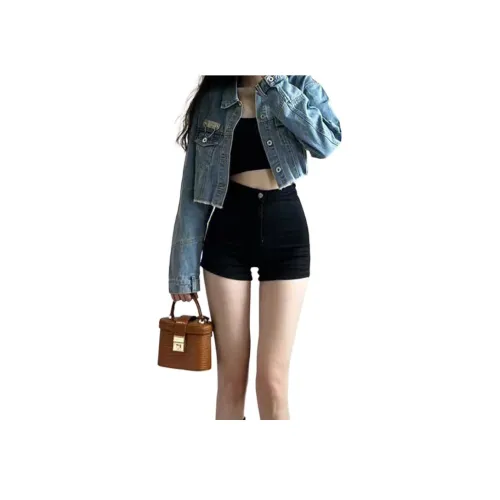 YEARNED Джинсовые шорты Женские Черные