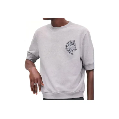 HERMES T Рубашка Мужская Серо-Белая