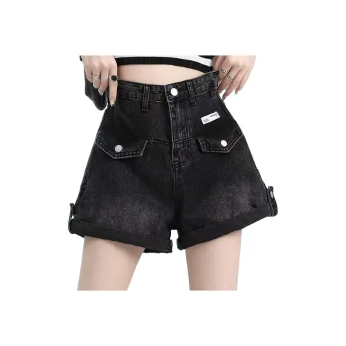 OMOIDAS Черные Женские Джинсовые Шорты