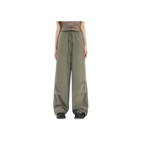 Розовые карго штаны женские армейский зеленый