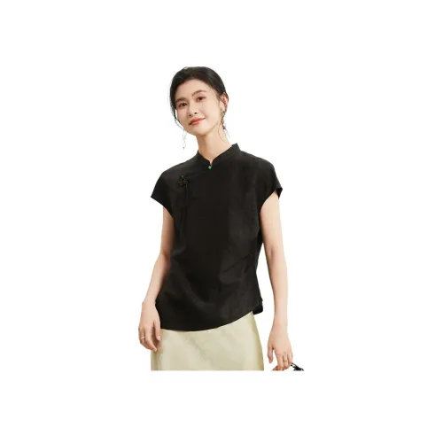 JINJU Черные Женские Футболки