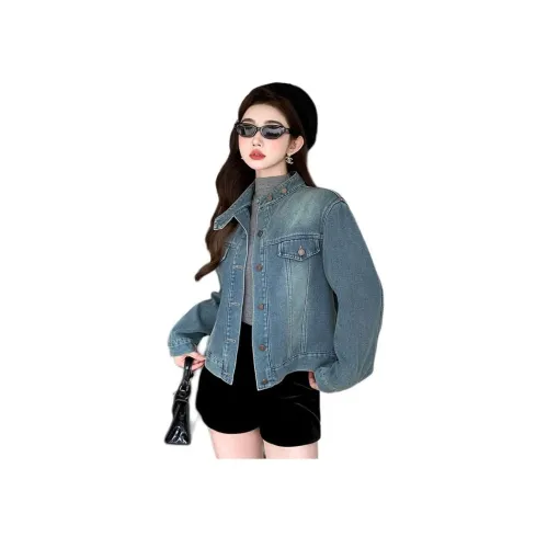 QIAOMONVHAI Denim Jacket Women's