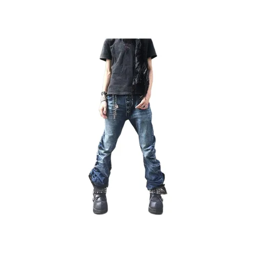 BAOMIKA Blue Unisex Jeans BAOMIKA Синий Унисекс Джинсы
