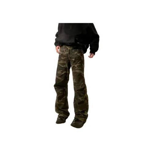 CORNILOT Армейский зеленый камуфляж Унисекс Джинсы