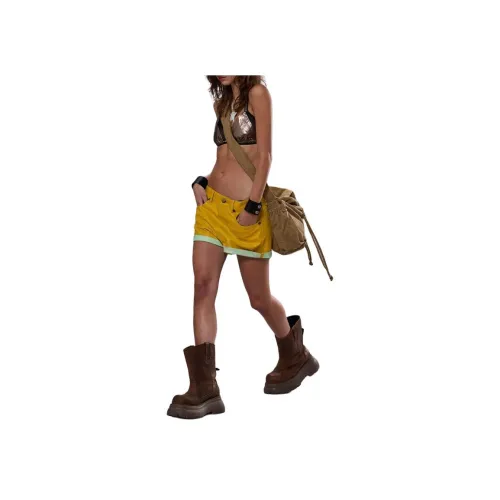 R13 Повседневные шорты женские цвет желтый