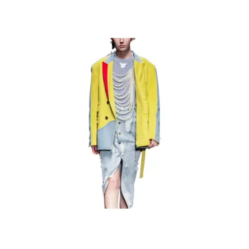 CHICCO MAO Желтые Женские Офисные Костюмы