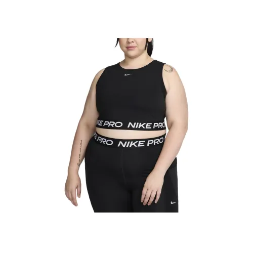 nike Pro Майка Женская Черный Белый