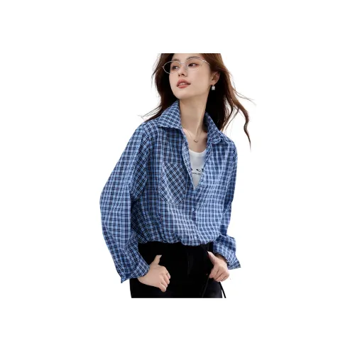 VICTORIA VERA Blue Women's Shirts VICTORIA VERA Синий Женские Рубашки