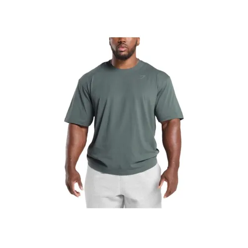 GYMSHARK T-рубашка мужская сланцевый синий зеленый