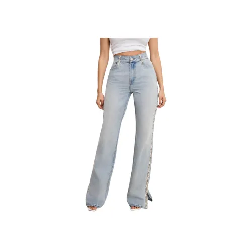 GOOD AMERICAN Светло-синие женские джинсы