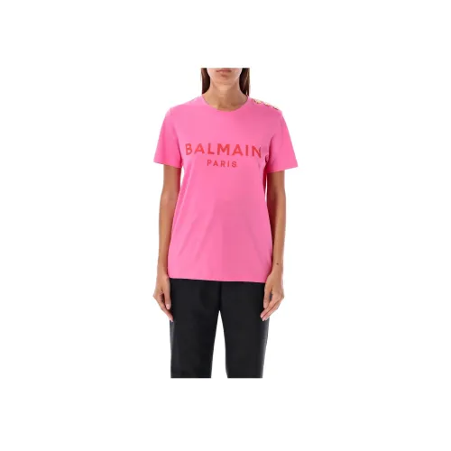 BALMAIN Розовые Женские Футболки