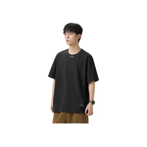 WOOD SOON Круглый вырез Японский стиль Модный Охлаждающий Топ с полукруглым вырезом Повседневный Унисекс