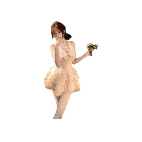 YINLEI Розовые Женские Платья без Рукавов