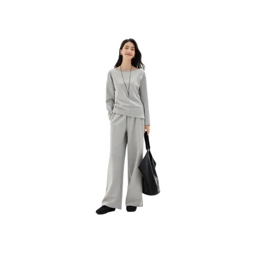 IHIMI Light Gray Women's Casual Suits IHIMI Светло-серый Женский Повседневный Костюм