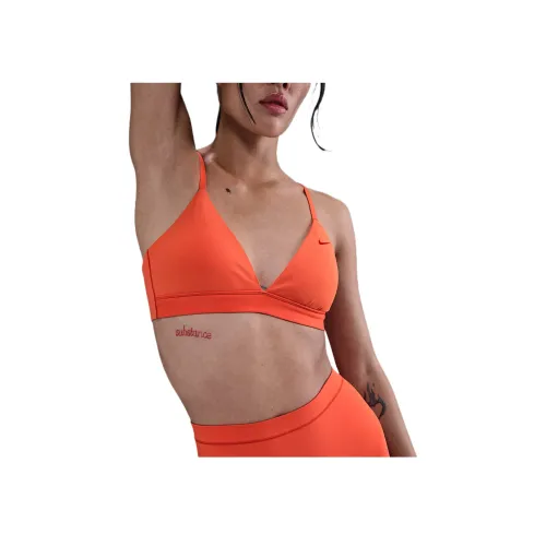 NIKE Swoosh Spicy Красный/Таинственный Красный Женские Бюстгальтеры