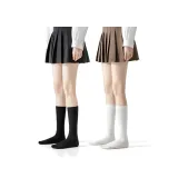 [Удлиненные носки Crew, длина 28 см] Черный + Белый