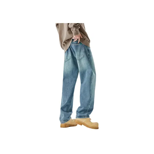 ALL IN Джинсы Мужские Винтажные Синие