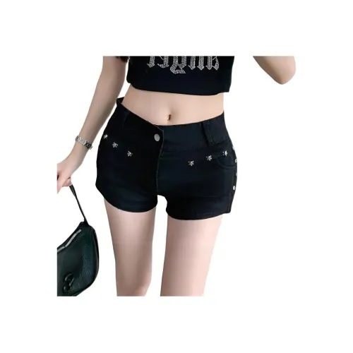 KULAIYA Черные Женские Джинсовые Шорты