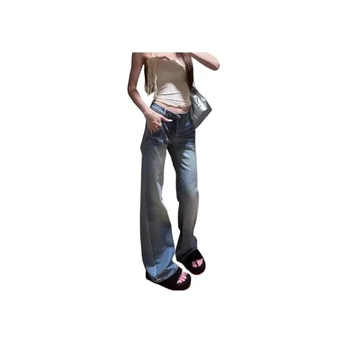 MUCCHIC Blue Women's Jeans MUCCHIC Синий Женские Джинсы