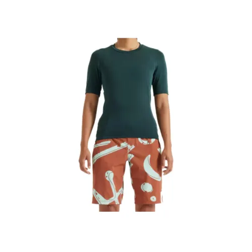 SPECIALIZED Женская ADV Короткий рукав Велосипедная одежда Джерси Темно-зеленый