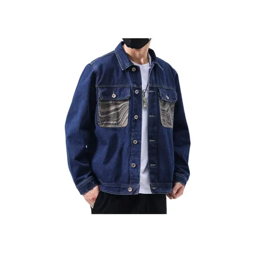 ZENGZHI Denim Jacket Straight Fit Unisex ZENGZHI Деним Куртка Прямой крой Унисекс