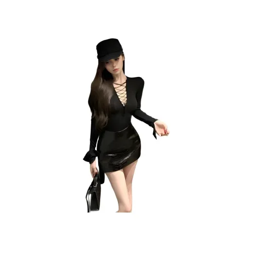 COHX Черные Женские T-рубашки