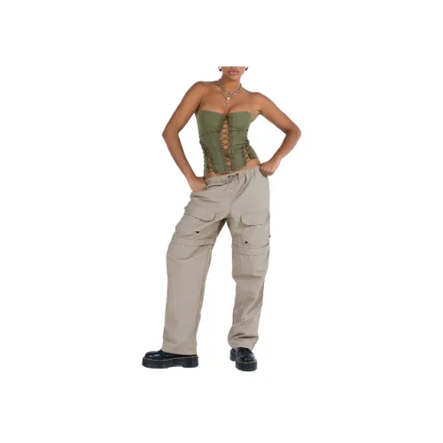 PRINCESS POLLY Эдем LACE UP CORSET Без бретелей Топ Женские GREEN Зеленый