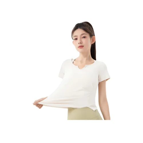 361° Айвори Женская Йога T-рубашка