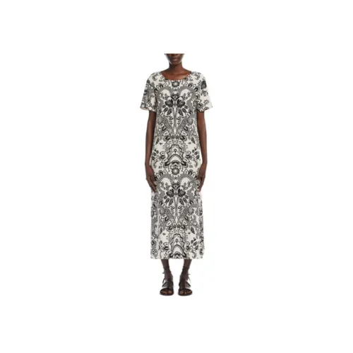WEEKEND MaxMara Белое Женское Короткое Платье с Рукавами