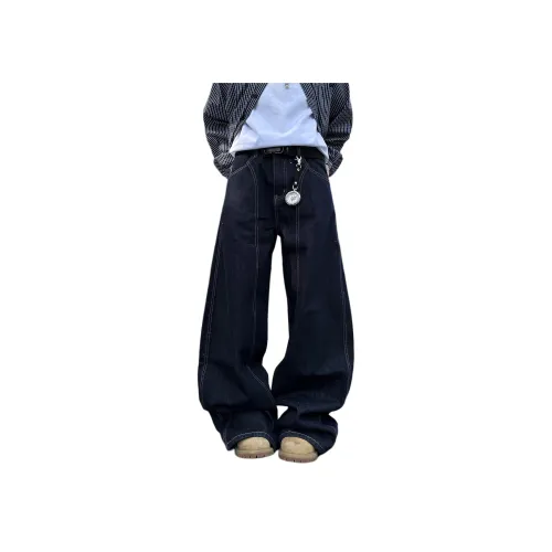 PISYPOX Темно-синие унисекс джинсы