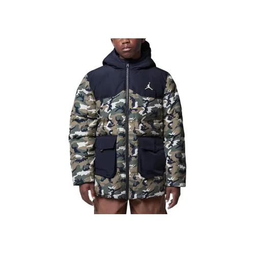 Джордан Пуховик Средне-оливковый зеленый Подростки