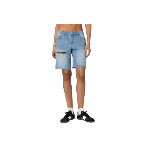 Edikted Riptide Деним Бермуды Джинсовые Шорты Женские