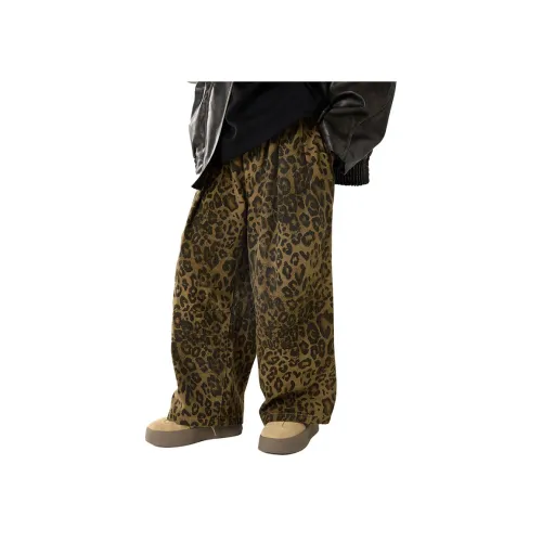 The panda is round Брюки Леопардовый принт Желтый Подростки