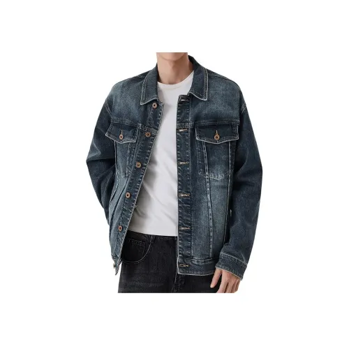 ZENGZHI Denim Jacket Straight Fit Unisex ZENGZHI Деним Куртка Прямой крой Унисекс