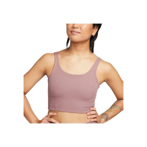 Nike Zenvy Rib Спортивное белье Женское Дымчатый Лиловый Красный