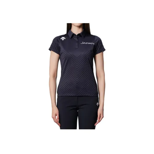 DESCENTE Golf Япония National Team Поло Женское Морской синий