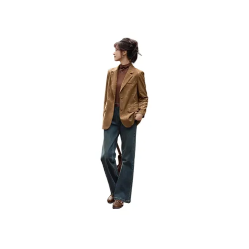 Mo Han Yi Mei Бизнес-костюм женский молочный кофейный