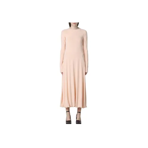JIL SANDER Розовые Женские Длинные Платья с Рукавами