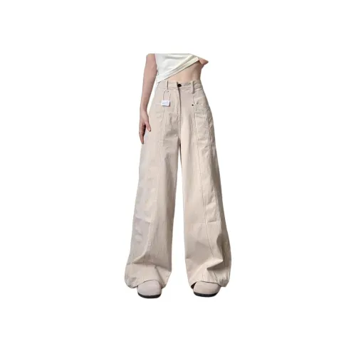 YEARNED Песочно-белые Женские Джинсы