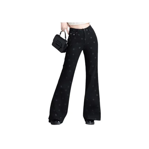 You cow me pants Черные Женские Джинсы