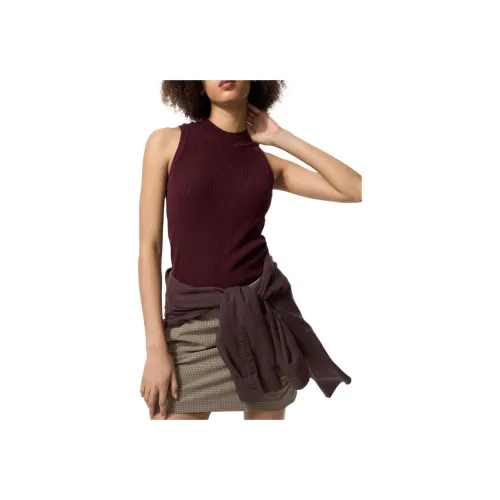 UNIQLO Женские майки бордового цвета