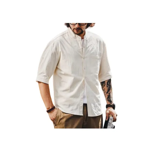 GELANLU Летняя рубашка свободный крой унисекс