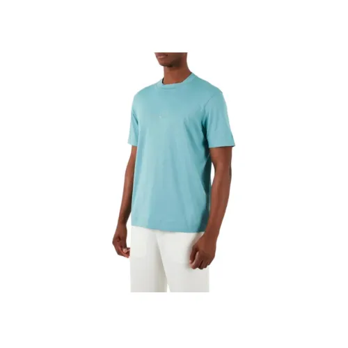 EMPORIO ARMANI Бирюзовый Мужской T-Рубашки