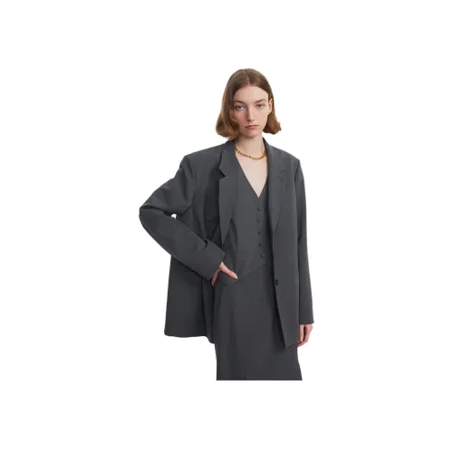 FABRIQUE Серый Женские Деловые Костюмы