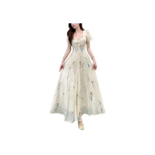 YICHEN Короткое платье с короткими рукавами женское