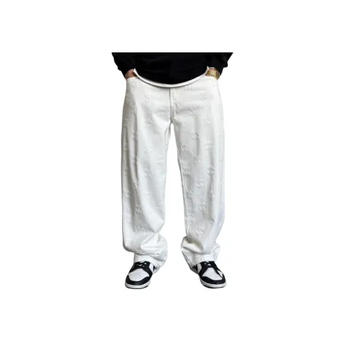 ZHANDASHUAI Белые унисекс джинсы