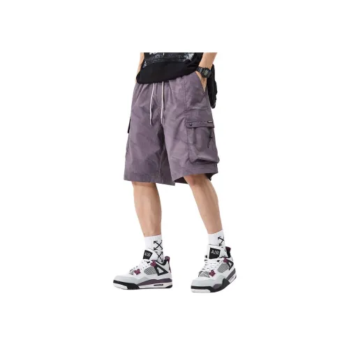 Menglaini Фиолетовые [Легкие и Дышащие] Унисекс Повседневные Шорты