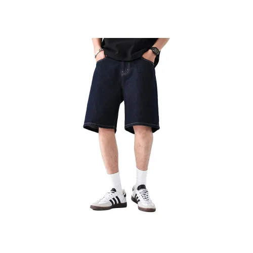 JHO Темно-синие унисекс джинсовые шорты